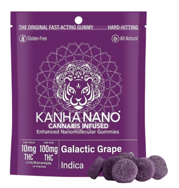 KANHA | NANO | Galactic Grape | Indica | 100mg THC | 10-pack