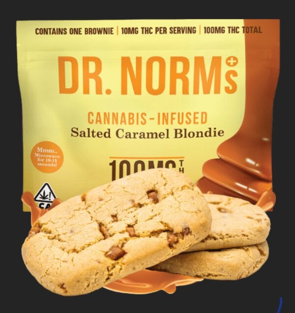 Dr. Norms Cannabis-Infused 100mg Salted Caramel Blondie