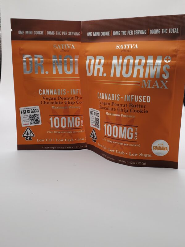 Dr. Norms cannabis infused Peanut butter Chocolate Chip cookie -SATIVA