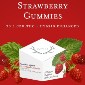 WYLD Strawberry Cannabis Infused Gummies - Hybrid