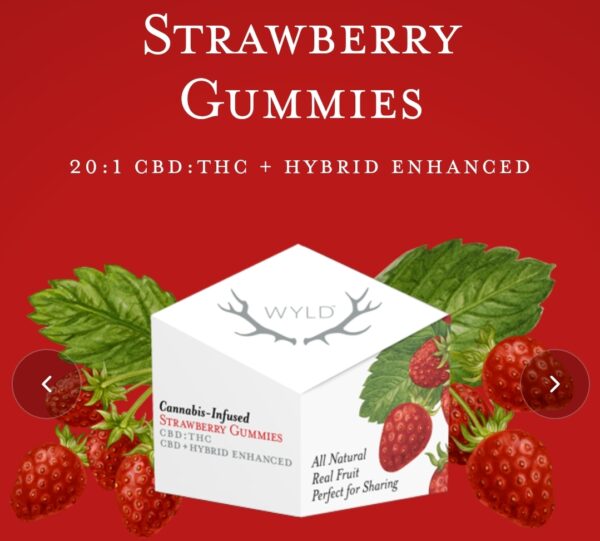 WYLD Strawberry Cannabis Infused Gummies - Hybrid