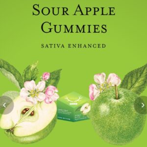 Sour Apple cannabis Infused Gummies - Sativa