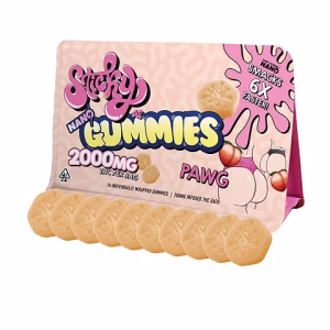 Sticky Nano Gummies - White Strawberry - 2000mg - Hybrid